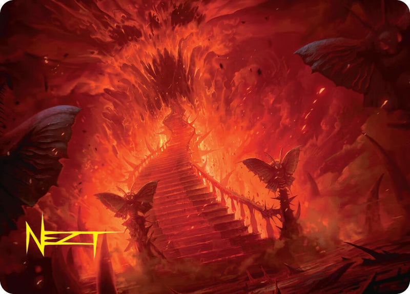 Mountain Art Card (Gold-Stamped Signature) [Duskmourn: House of Horror Art Series] - Destination Retro
