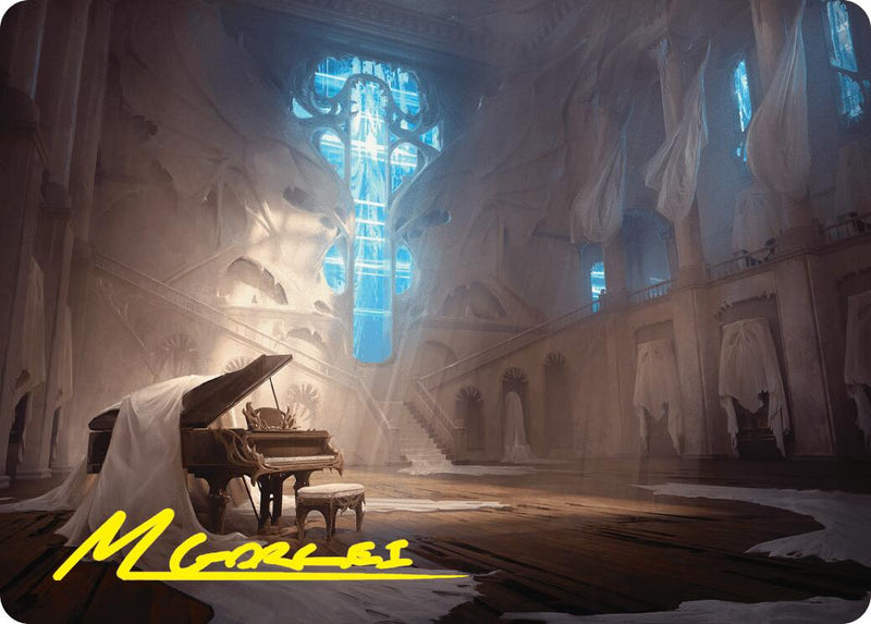 Plains Art Card (Gold-Stamped Signature) [Duskmourn: House of Horror Art Series] - Destination Retro