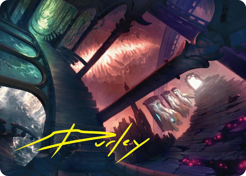 Terramorphic Expanse Art Card (Gold-Stamped Signature) [Duskmourn: House of Horror Art Series] - Destination Retro