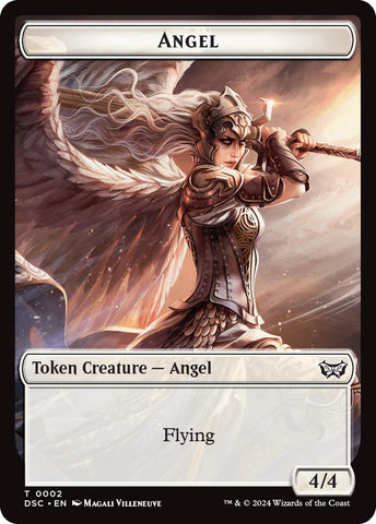 Angel // Treasure Double-Sided Token [Duskmourn: House of Horror Commander Tokens] - Destination Retro