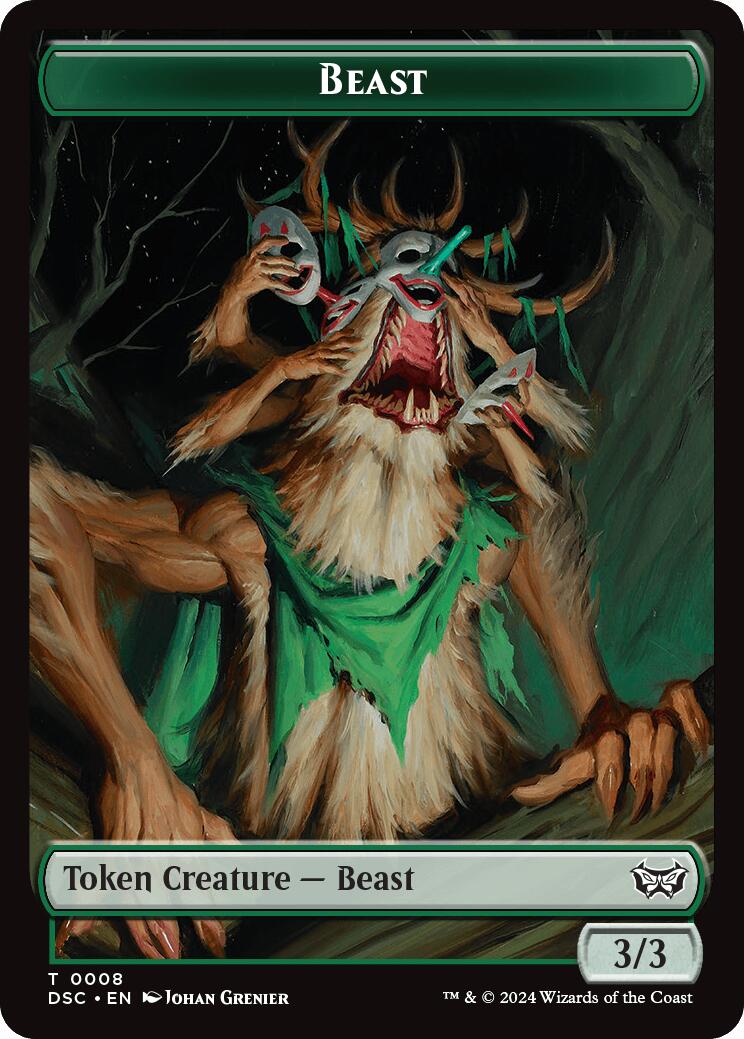 Beast // Scarecrow Double-Sided Token [Duskmourn: House of Horror Commander Tokens] - Destination Retro
