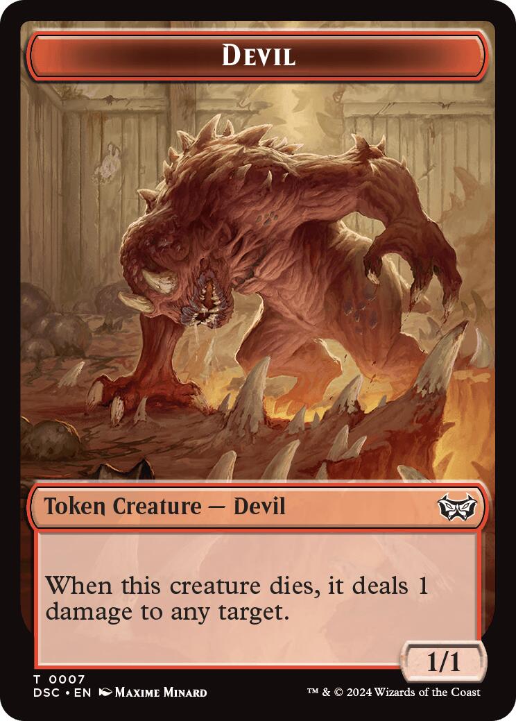 Devil // Scarecrow Double-Sided Token [Duskmourn: House of Horror Commander Tokens] - Destination Retro