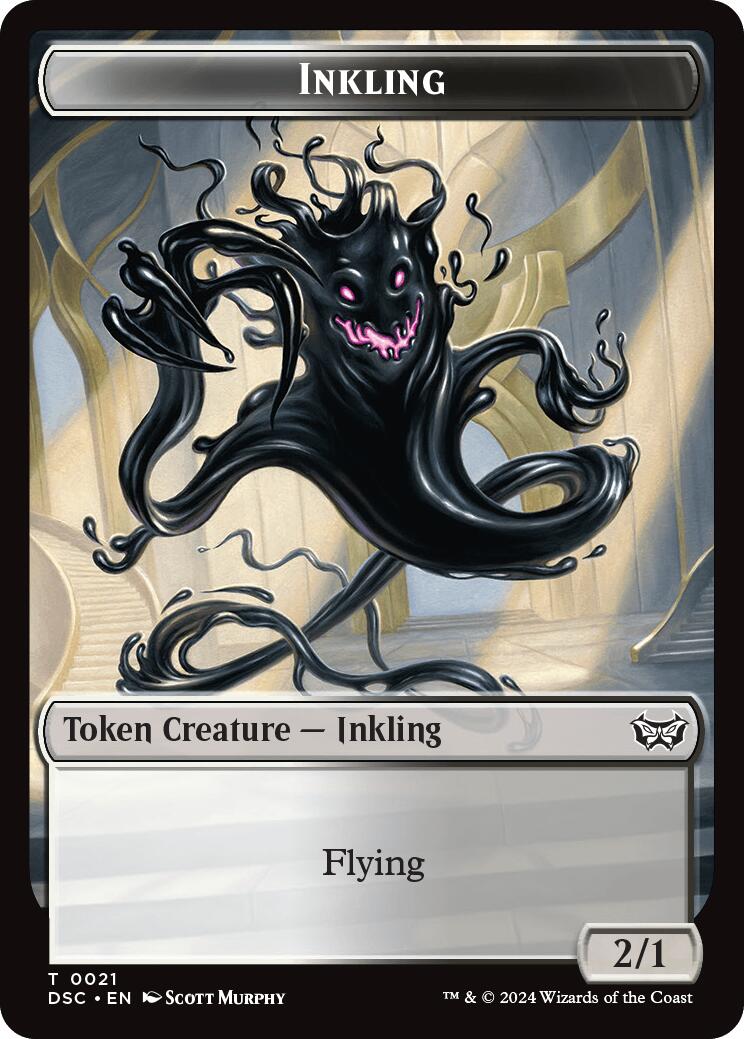 Inkling // Scarecrow Double-Sided Token [Duskmourn: House of Horror Commander Tokens] - Destination Retro