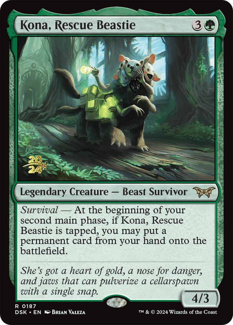Kona, Rescue Beastie (0187) [Duskmourn: House of Horror Prerelease Promos] - Destination Retro