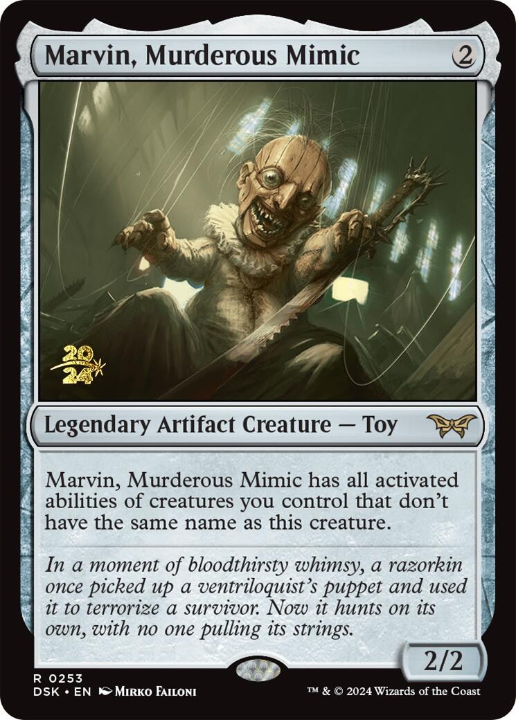 Marvin, Murderous Mimic [Duskmourn: House of Horror Prerelease Promos] - Destination Retro
