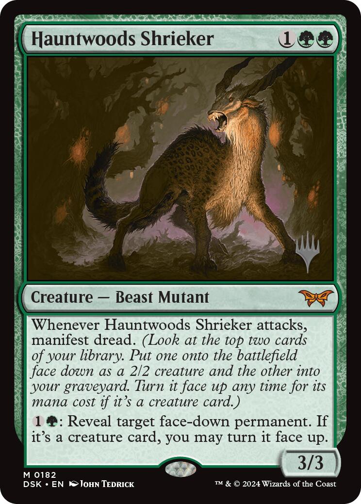 Hauntwoods Shrieker (Promo Pack) [Duskmourn: House of Horror Promos] - Destination Retro