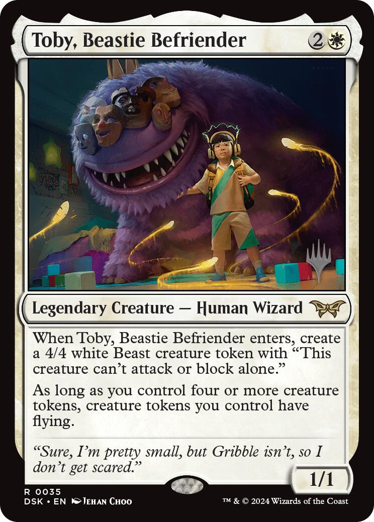 Toby, Beastie Befriender (Promo Pack) [Duskmourn: House of Horror Promos] - Destination Retro