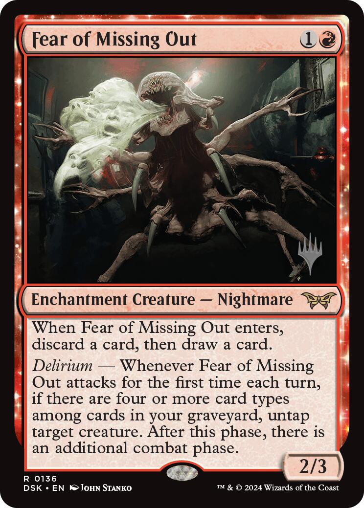 Fear of Missing Out (Promo Pack) [Duskmourn: House of Horror Promos] - Destination Retro