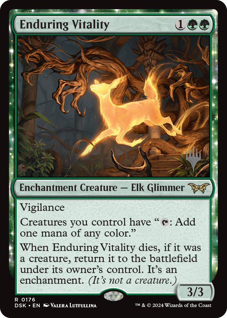 Enduring Vitality (Promo Pack) [Duskmourn: House of Horror Promos] - Destination Retro