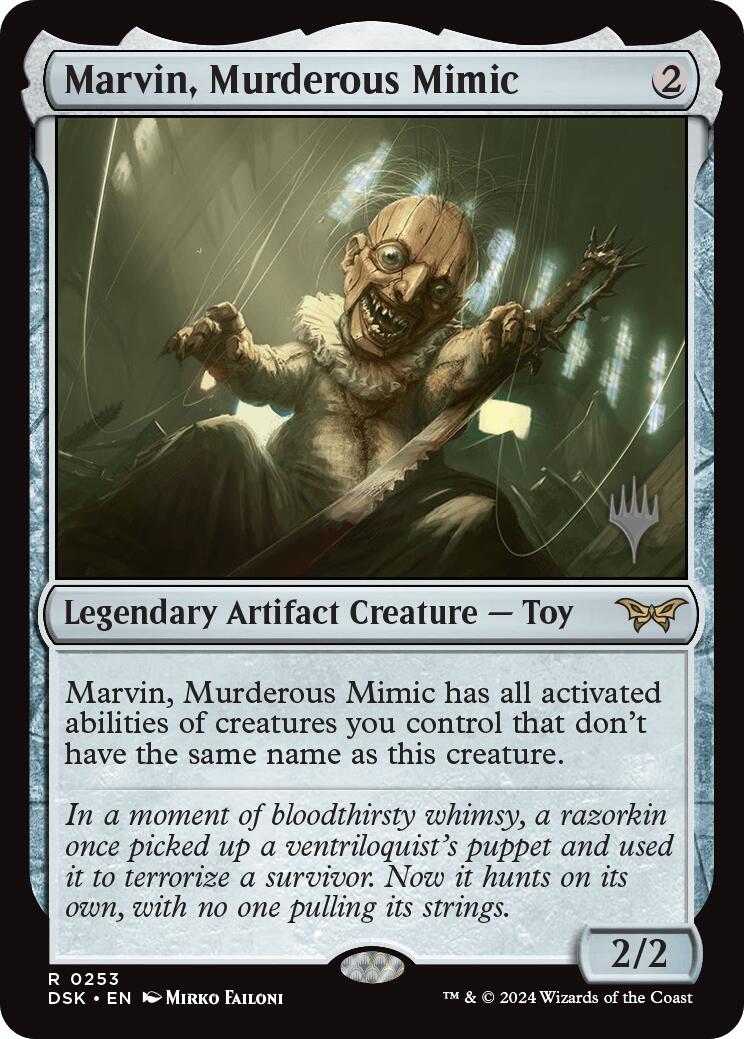 Marvin, Murderous Mimic (Promo Pack) [Duskmourn: House of Horror Promos] - Destination Retro
