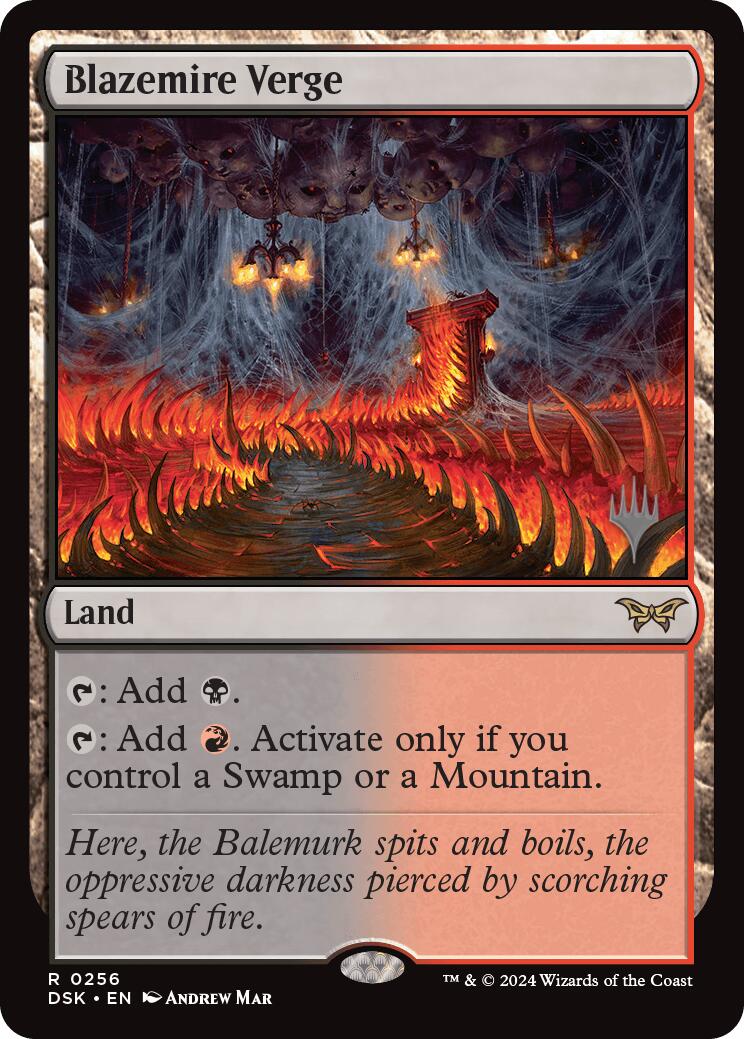 Blazemire Verge (Promo Pack) [Duskmourn: House of Horror Promos] - Destination Retro