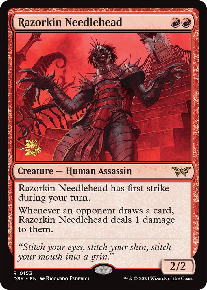 Razorkin Needlehead [Duskmourn: House of Horror Prerelease Promos] - Destination Retro