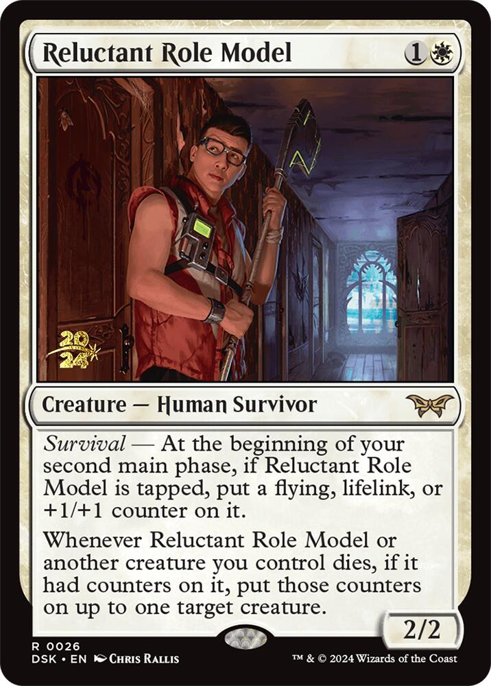 Reluctant Role Model (0026) [Duskmourn: House of Horror Prerelease Promos] - Destination Retro