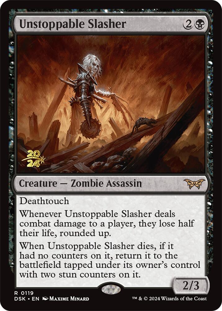 Unstoppable Slasher (0119) [Duskmourn: House of Horror Prerelease Promos] - Destination Retro