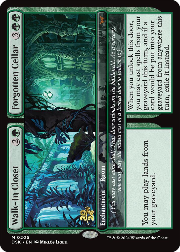 Walk-In Closet // Forgotten Cellar [Duskmourn: House of Horror Prerelease Promos] - Destination Retro