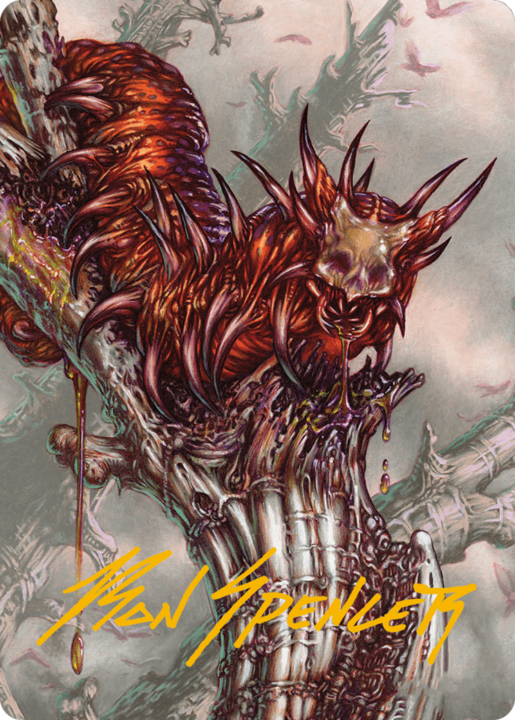 Grist, Voracious Larva Art Card (Gold-Stamped Signature) [Modern Horizons 3 Art Series] - Destination Retro