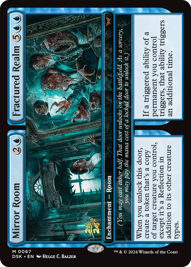 Mirror Room // Fractured Realm [Duskmourn: House of Horror Prerelease Promos] - Destination Retro
