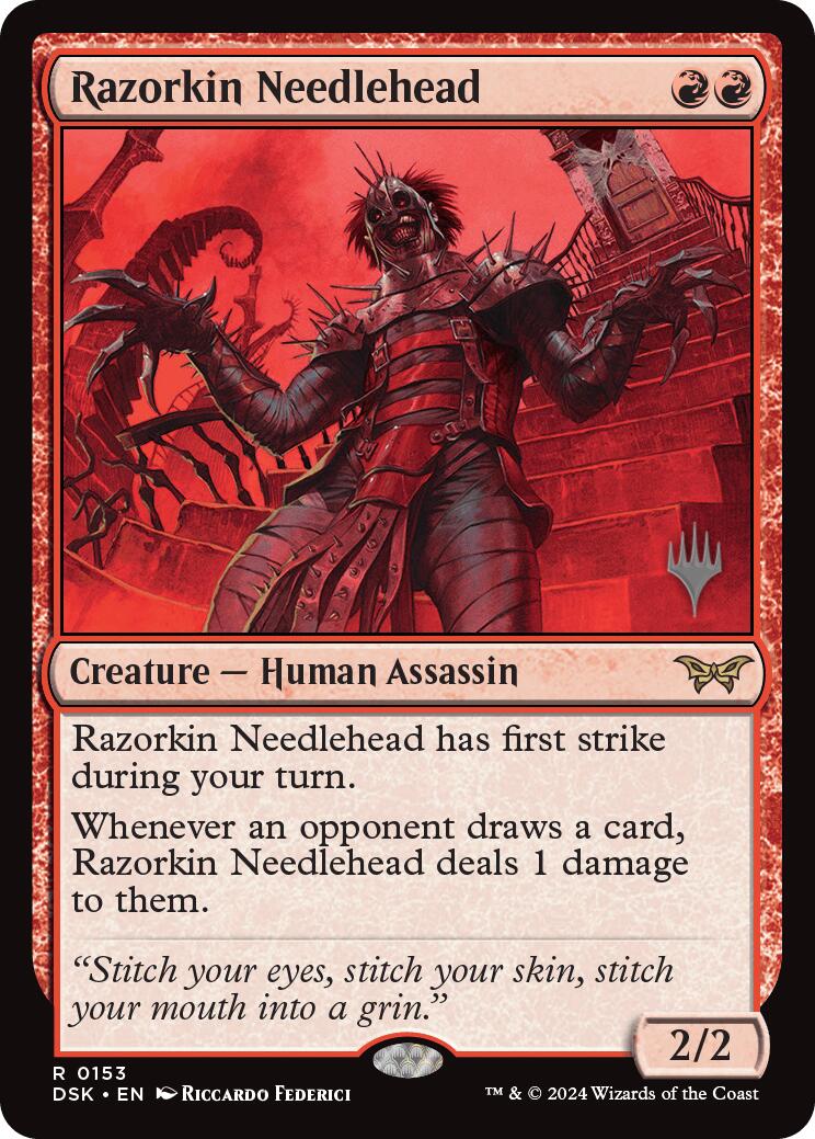 Razorkin Needlehead (Promo Pack) [Duskmourn: House of Horror Promos] - Destination Retro