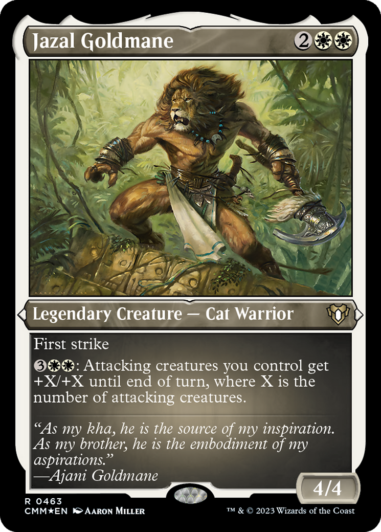 Jazal Goldmane (Foil Etched) [Commander Masters] - Destination Retro