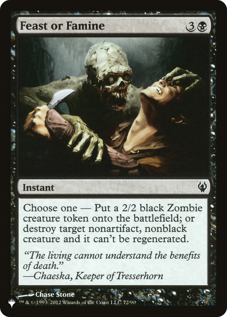 Feast or Famine [The List] - Destination Retro