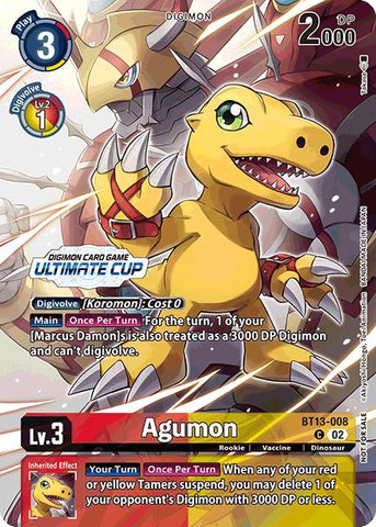 Agumon [BT13-008] (Ultimate Cup 2024) [Versus Royal Knights Booster] - Destination Retro