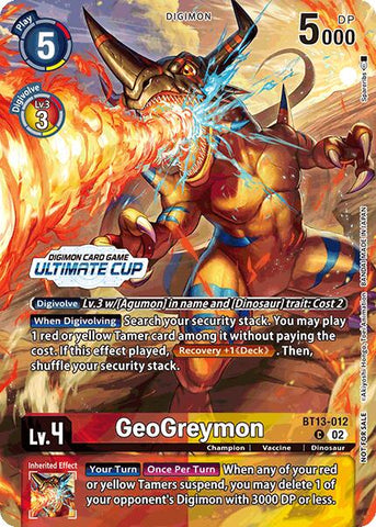 GeoGreymon [BT13-012] (Ultimate Cup 2024) [Versus Royal Knights Booster] - Destination Retro