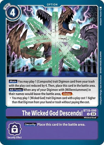 The Wicked God Descends! [BT19-099] [Release Special Booster Ver.2.0] - Destination Retro