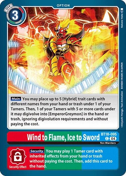 Wind to Flame, Ice to Sword [BT18-095] [Release Special Booster Ver.2.0] - Destination Retro