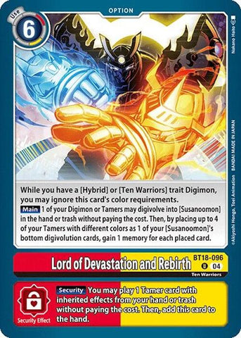 Lord of Devastation and Rebirth [BT18-096] [Release Special Booster Ver.2.0] - Destination Retro