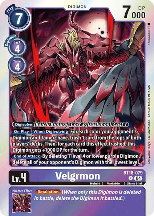 Velgrmon [BT18-079] [Release Special Booster Ver.2.0] - Destination Retro