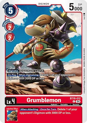Grumblemon [BT18-012] [Release Special Booster Ver.2.0] - Destination Retro