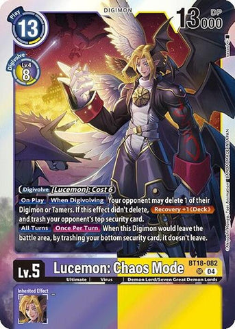 Lucemon: Chaos Mode [BT18-082] [Release Special Booster Ver.2.0] - Destination Retro