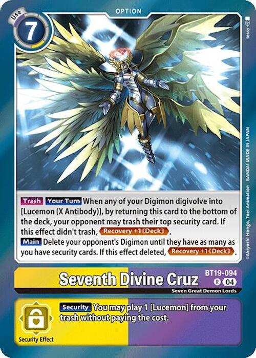Seventh Divine Cruz [BT19-094] [Release Special Booster Ver.2.0] - Destination Retro