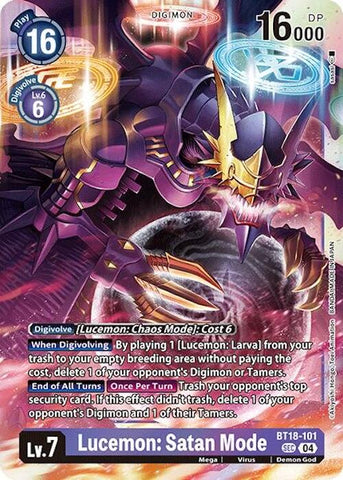 Lucemon: Satan Mode [BT18-101] [Release Special Booster Ver.2.0] - Destination Retro