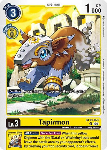 Tapirmon [BT19-029] [Release Special Booster Ver.2.0] - Destination Retro