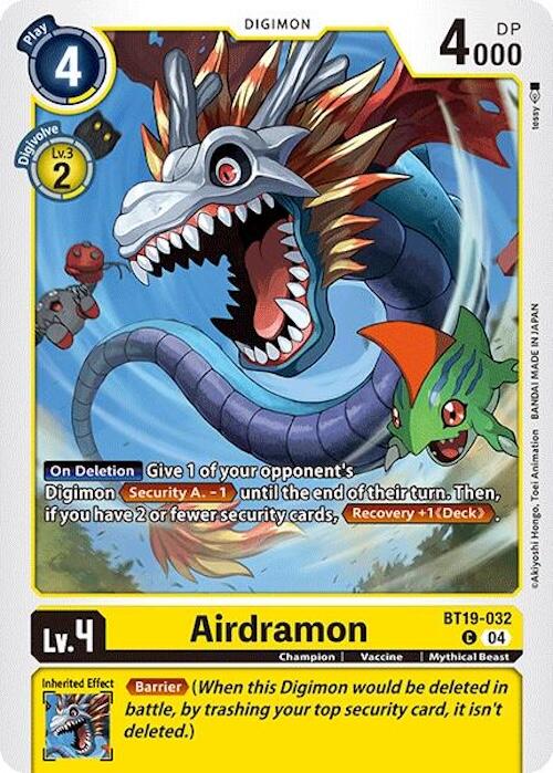Airdramon [BT19-032] [Release Special Booster Ver.2.0] - Destination Retro