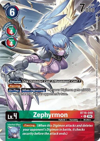 Zephyrmon [BT18-049] (Alternate Art) [Release Special Booster Ver.2.0] - Destination Retro