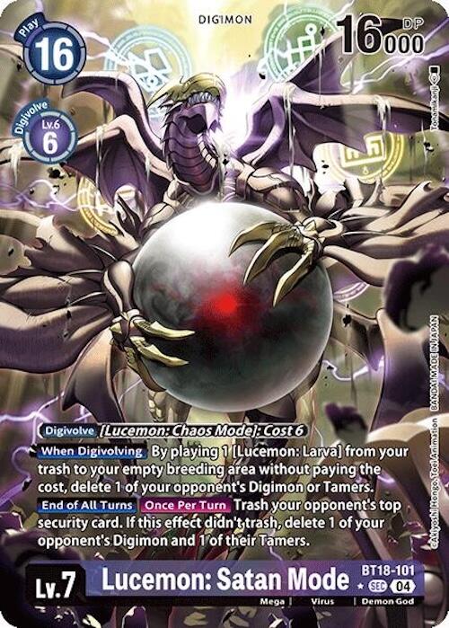 Lucemon: Satan Mode [BT18-101] (Alternate Art) [Release Special Booster Ver.2.0] - Destination Retro
