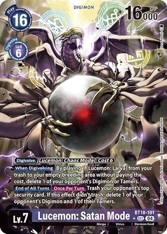 Lucemon: Satan Mode [BT18-101] (Alternate Art) [Release Special Booster Ver.2.0] - Destination Retro