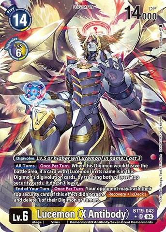 Lucemon [BT19-043] (X Antibody) (Alternate Art) [Release Special Booster Ver.2.0] - Destination Retro