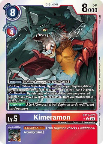 Kimeramon [BT19-070] (Release Special Booster Ver.2.0: Box Promotion Pack) [Release Special Booster Ver.2.0] - Destination Retro