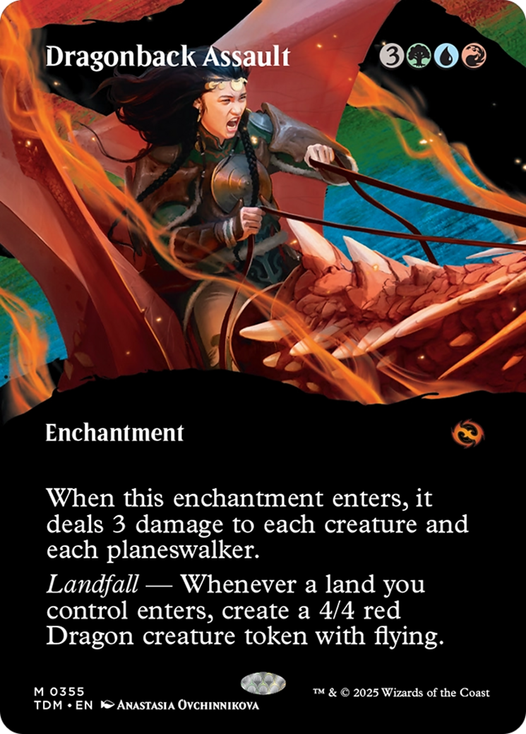 Dragonback Assault (Borderless) [Tarkir: Dragonstorm] - Destination Retro