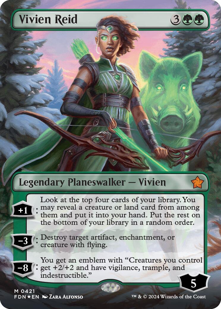 Vivien Reid (Borderless) (Mana Foil) [Foundations] - Destination Retro