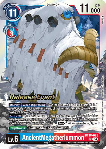 AncientMegatheriummon [BT18-028] [Release Special Booster Ver.2.0 Promos] - Destination Retro