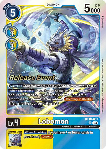 Lobomon [BT18-037] [Release Special Booster Ver.2.0 Promos] - Destination Retro