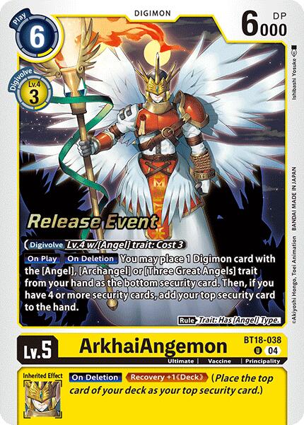 ArkhaiAngemon [BT18-038] [Release Special Booster Ver.2.0 Promos] - Destination Retro