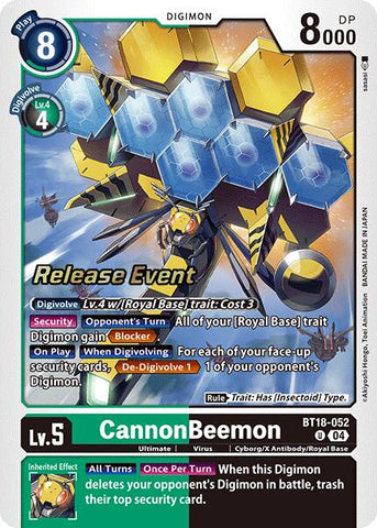 CannonBeemon [BT18-052] [Release Special Booster Ver.2.0 Promos] - Destination Retro