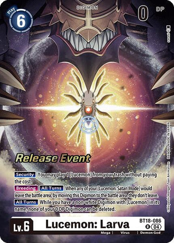 Lucemon: Larva [BT18-086] [Release Special Booster Ver.2.0 Promos] - Destination Retro