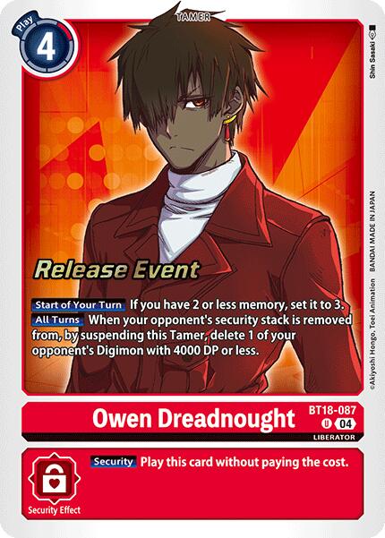 Owen Dreadnought [BT18-087] [Release Special Booster Ver.2.0 Promos] - Destination Retro