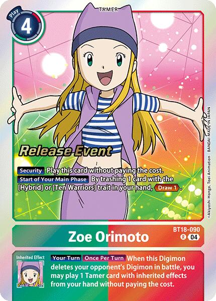 Zoe Orimoto [BT18-090] [Release Special Booster Ver.2.0 Promos] - Destination Retro